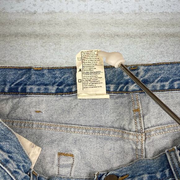 Vintage Carhartt Jeans Relaxed Fit Light Wash Work Wear Denim Leather Logo 90s - Picture 5 of 11